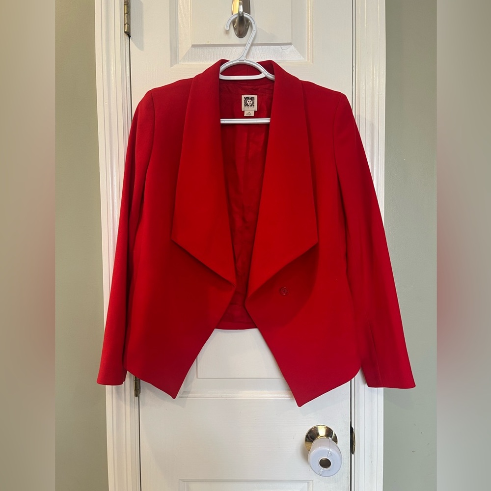 Anne Klein poppy red blazer size 4